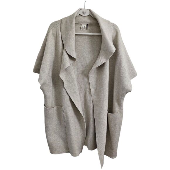 Anthropologie Akemi + Kin Emory Open Cardigan One Size Oatmeal Short Sleeve Boho - Picture 1 of 8